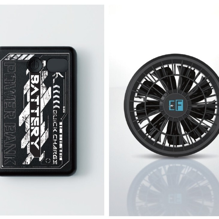 【アクアハイブリッドベスト推奨】PD対応10000mAhモバイルバッテリー+ファンセット